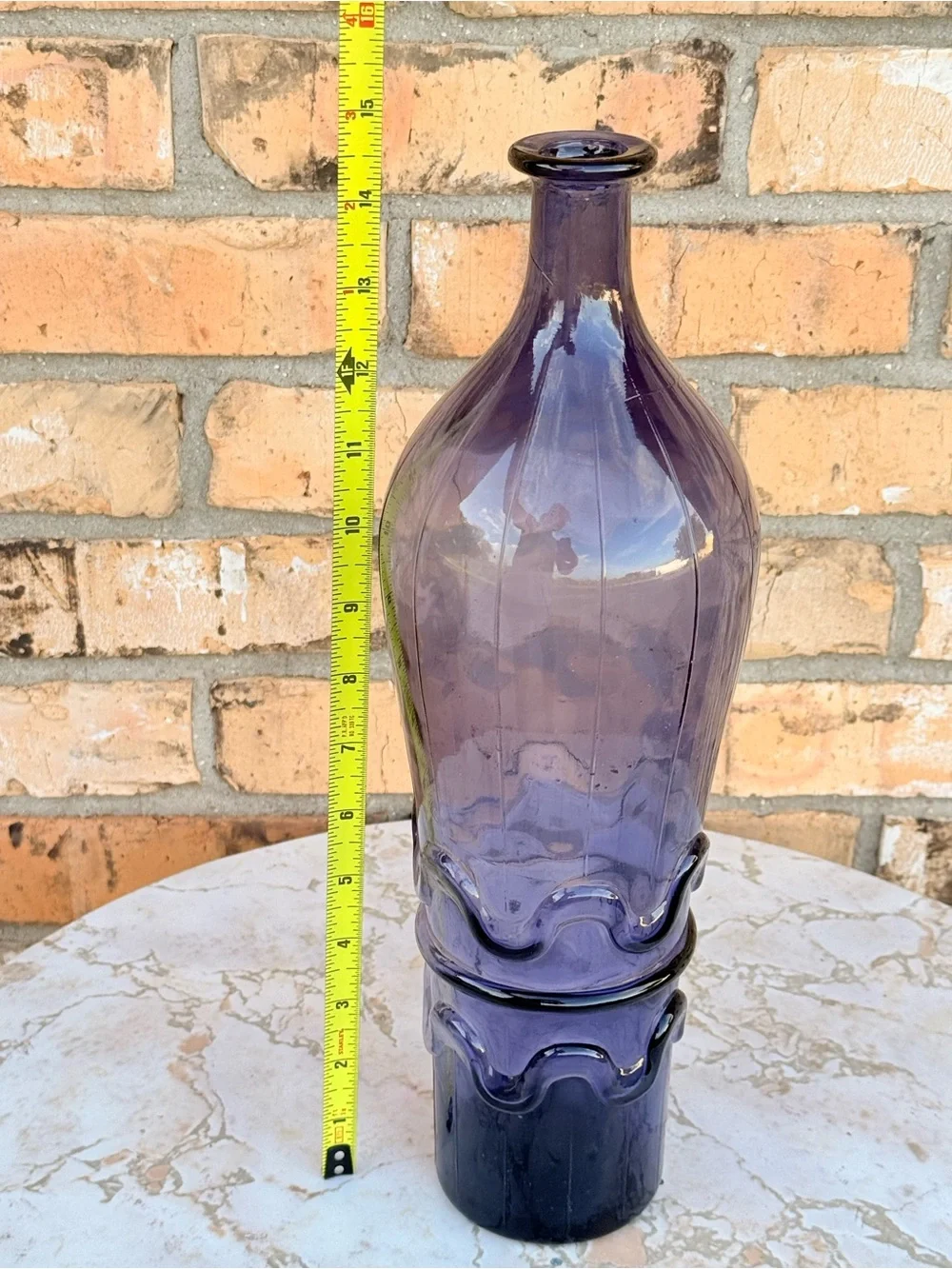 Vintage Rossini Amethyst Glass Empoli Genie Bottle Decanter